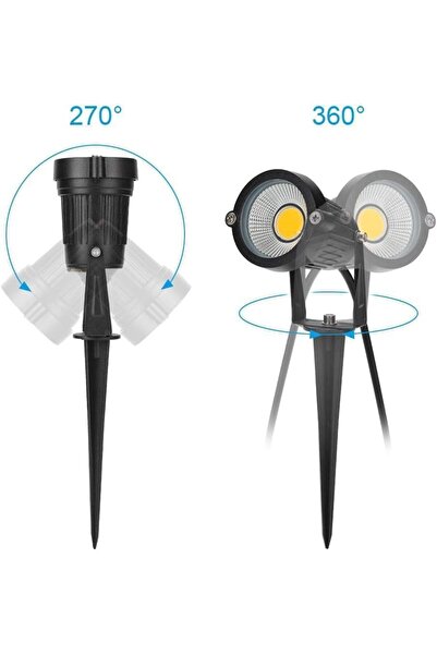 Generic 7W Outdoor Garden Spike Light, LED Lawn Lamp Spotlight IP66 Waterproof Lamps For Garden, Backyard, Lawn (Pack-4) (WARM WHITE)