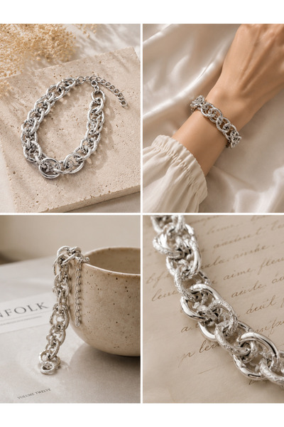 reyselstyle Chain-Style Wide Ring Bracelet