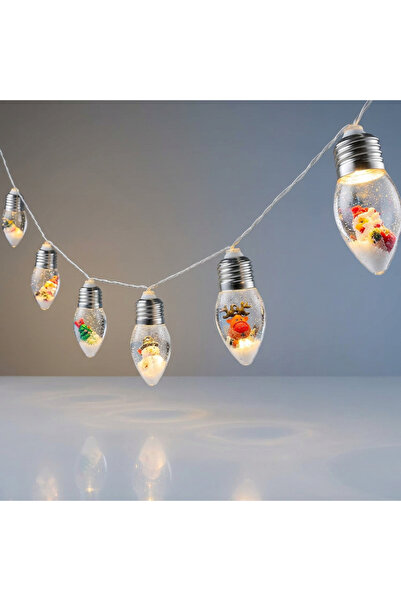 OEM Lampki LED de Crăciun tip snow globe 2 m, decorative, pe baterii, set de ...