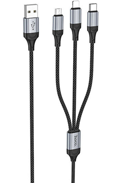 hoco. Hoco 3 σε 1 Καλώδιο USB σε Lightning / micro USB / Type-C 1μ 2.4Α (295402)
