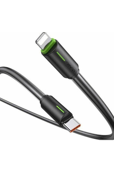 Usams Καλώδιο USB-A σε Lightning 30W Μαύρο 1μ (SJ735USB01)