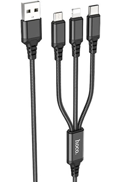 hoco. Hoco X76 Πλεγμένο Καλώδιο USB σε Lightning / Type-C / micro USB 1μ 2Α (...