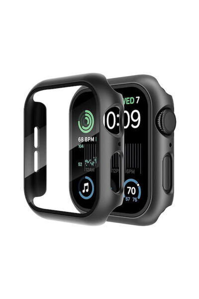 Techsuit Defense360 Pro Πλαστική Θήκη με Γυαλί σε Μαύρο χρώμα για Apple Watch...