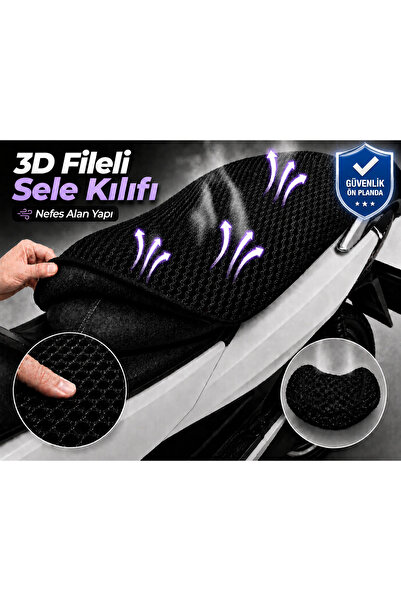 Vi Caro Husă pentru șa motocicletă Lifan Tay 125 Husă pentru șa cu plasă 3D P...