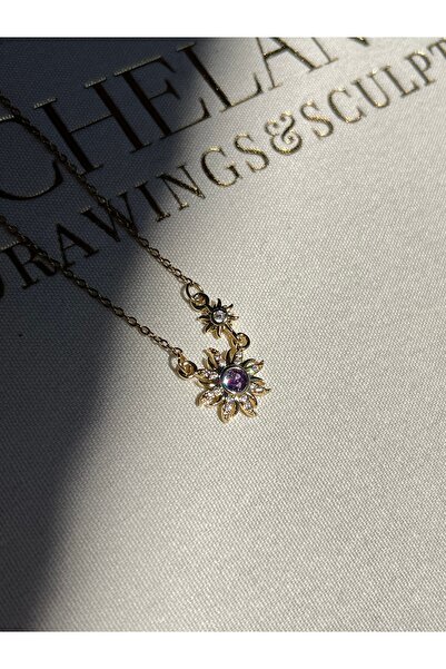 IrazErezJewelry Çelik Taşlı Rapunzel Güneş Kolye