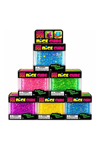 Needoh GIA’SWORLD® Jucărie senzorială antistres ice cube cu sclipici