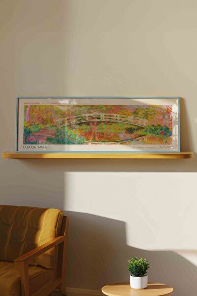 Buka Shops Claude Monet Japon Köprüsü Panoramik Çerçeveli Tablo