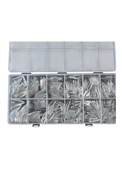 OEM Kit unghii false, transparente, 600 buc