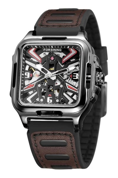 Forsining Watches for Men Watch Leather Strap Luxury Luminous Water Resistant...