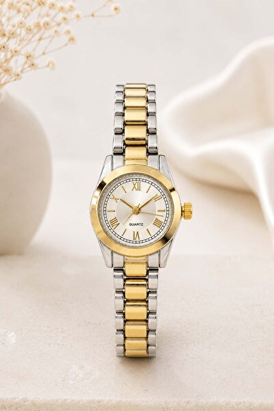 The Watch Rollys Women's Steel Watch Two Colors Round Case Silver Dial Vintag...