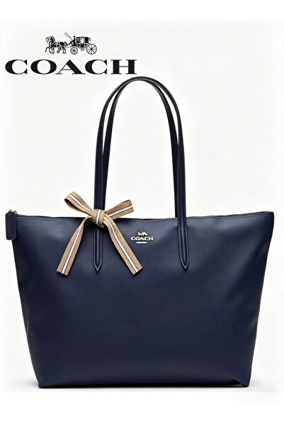 By Coach Women's Capacity Zipper Handbag Single Shoulder Bag Tote Bag Handbag...