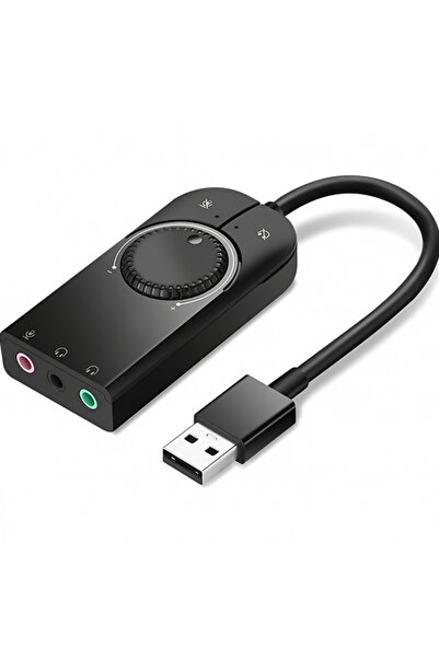 Ugreen CM129 USB Sound Card, 3 x 3.5mm Jack, Black