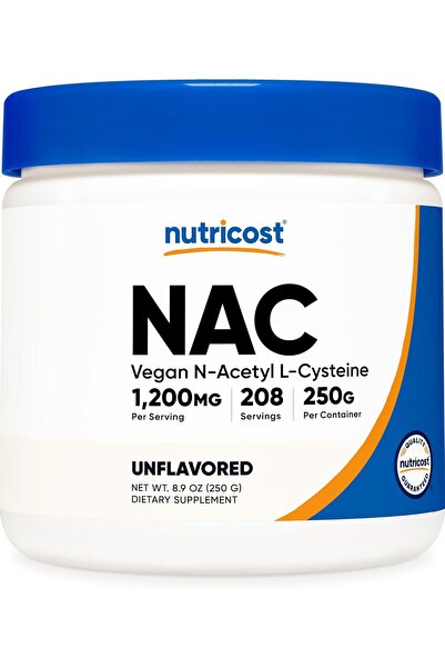Nutricost N-Acetyl L-Cysteine (NAC) Powder 250 Grams - Vegan NAC, Non-GMO, 20...