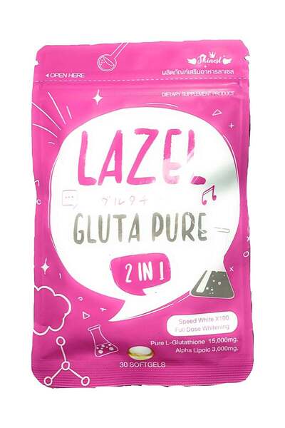 Top Choice Lazel Gluta Pure 2 In 1 Glutathione Anti Aging Softgels