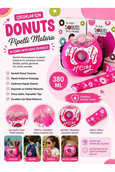 The Bottle Donuts matara askılıklı 380ml