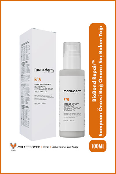 Maru.Derm BioBond Repair™ Şampuan Öncesi Bağ Onarıcı Saç Bakım Yağı 100 ML