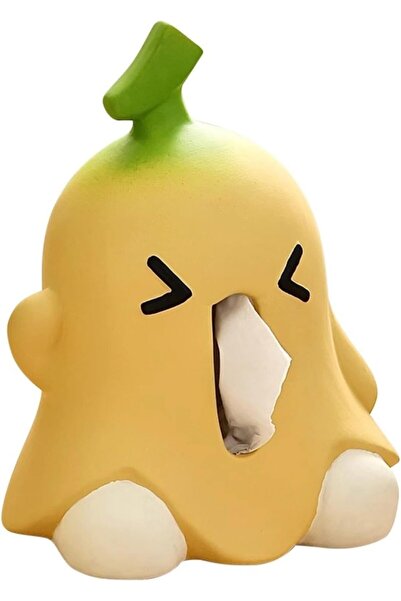 Arabest Kawaii Banana Ceramic Tissue Holder, Handmade Decorative for Living R...