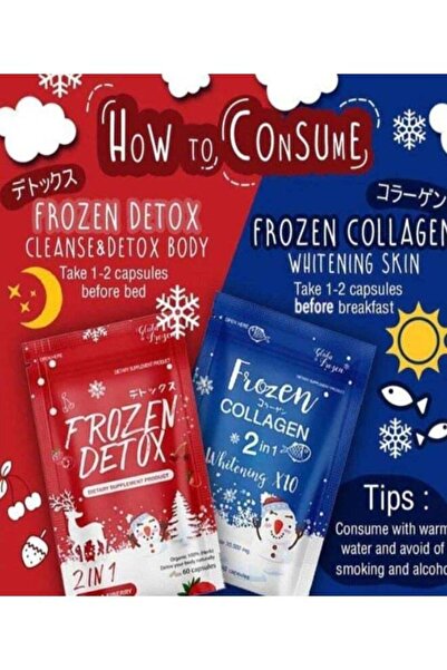 Disney Frozen Collagen and Detox Capsules Pack for Skin Care 60 Capsules