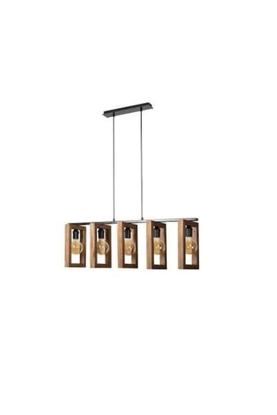 Cojom Candelabru Tokyo 5M, lemn maro antic, 5XE27