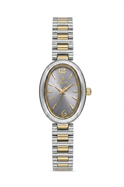 Homies Women's Silver Gold Metal Cord Oval Case White Dial Wristwatch with 2 ...