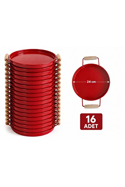 NATURELMETAL METAL FAST FOOD TEPSİSİ SERVİS TEPSİSİ KAFE TEPSİSİ 16 LI KUTU