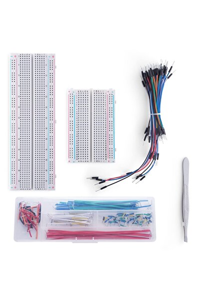 OEM Kit Breadboard 830+400 găuri cu 205+ fire jumper și pensetă – Asortat