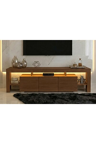 Vivense KALE LEDLİ TV ÜNİTESİ, CEVİZ, 200 CM
