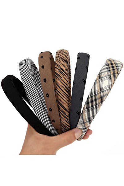 OEM Wide Padded Headband Cotton Non-Slip Thick 6-Pack – Neutral One Size