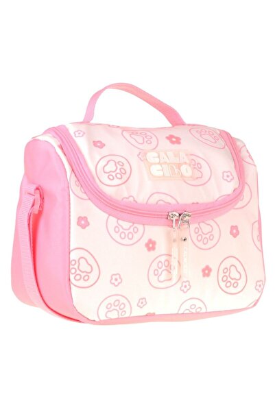 CalaCilo Cat Girl Cat Printed Pink Thermal Insulated School Lunch Bag - C4039