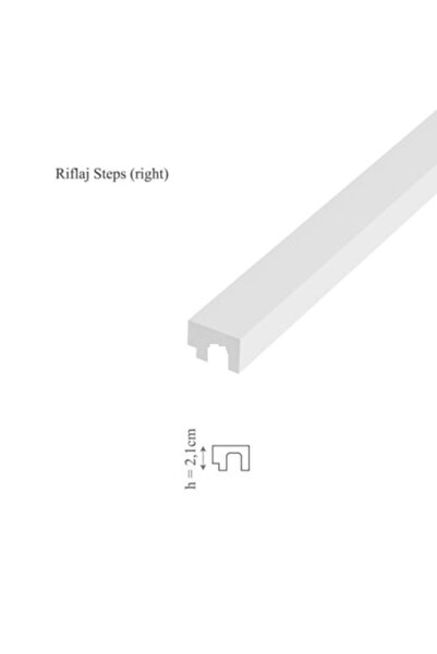 Manavi Profil dreapta riflaj decorativ 3D, Steps R, 3.1x2.1x290 cm,