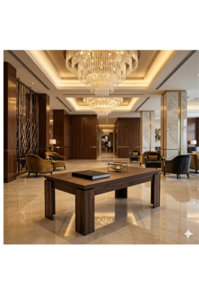 shopandshop طاولة قهوة لغرفة المعيشة، طاولة كوكتيل مركزية من MDF بتصميم ريفي ...