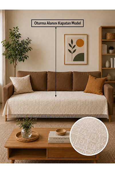 babadahome Quality Lux Pamuklu Koltuk Örtüsü Bohem Koltuk Şalı Çekyat Örtüsü ...
