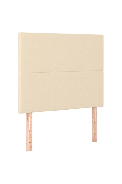 vidaxl Tăblie de pat crem 80x5x118/128 cm, material textil