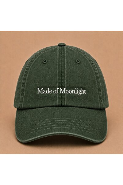 WeavedCo Made of Moonlight Embroidered Vintage Washed Cap Hat