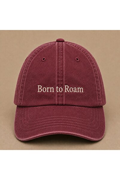 WeavedCo Born to Roam Embroidered Vintage Washed Cap Hat