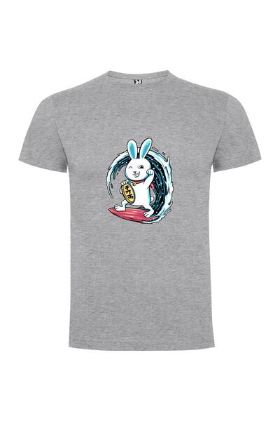 iLovePrints Surfing Electrixbunny Rabbit Tshirt