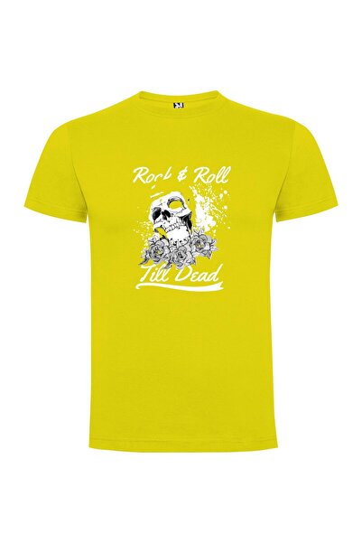iLovePrints Skull Rock 'n Roses Tshirt