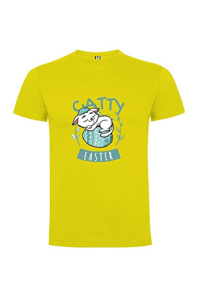 iLovePrints Easter Cat Bunny Design Tshirt