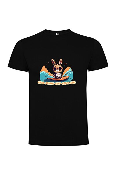 iLovePrints Bunny Surfing Sensation Tshirt