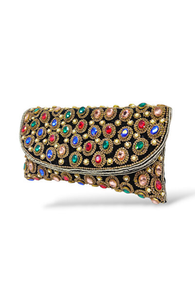 ARCAD Luxury Crystal Beaded Evening Bag with Chain Strap – Handmade Women's Party Clutch
