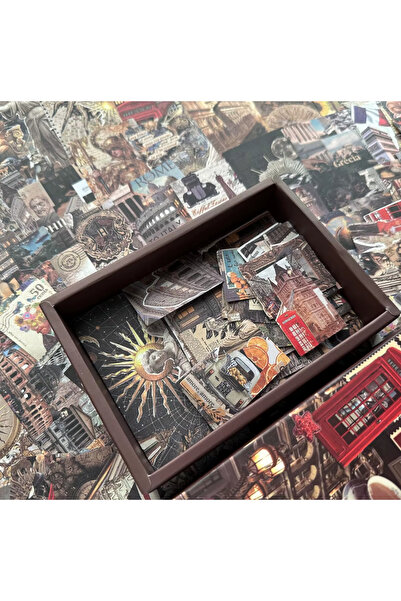 SF SCRAPBOOK KIRTASİYE Vintage European Cities Scrapbook Paper Set 200 Pieces...