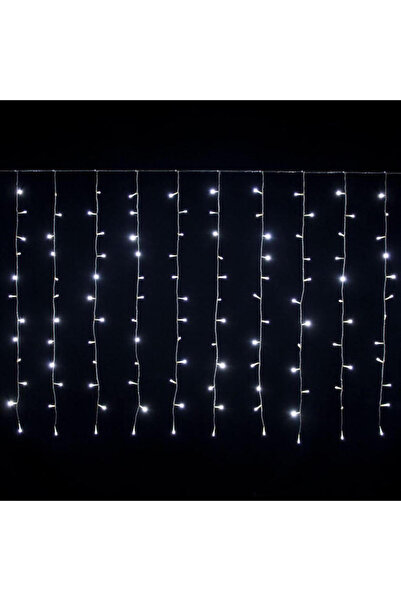 Generic 100 λαμπάκια LED κουρτίνα σταθερή με επέκταση, 1,5x1(h) m, διάφανο κα...
