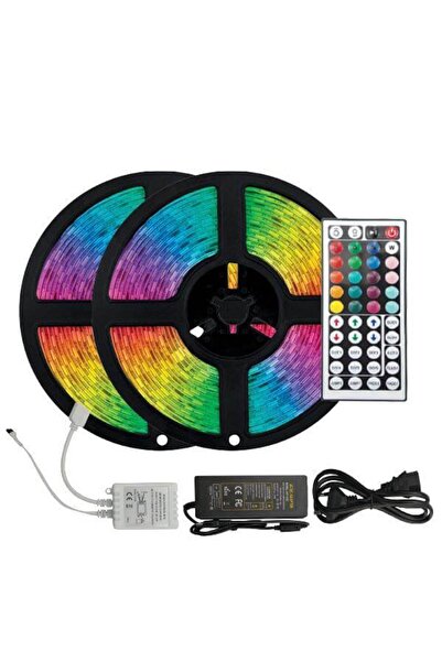 EUROLAMP 2x5, 2 τεμάχια 5m ταινίες LED, RGB, 12V, με τηλεχειριστήριο και driv...