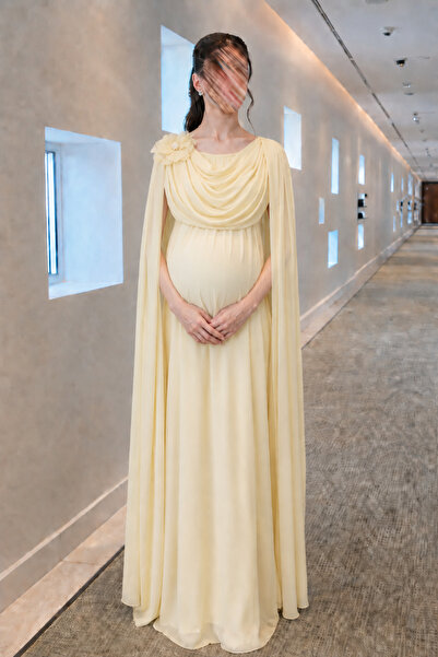 Calissa Store Luxury Quiet Yellow Maternity Dress