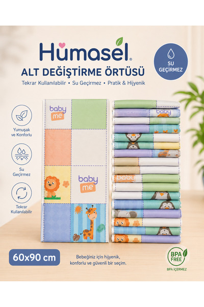 Hümasel Süper İnce Alt Değiştirme Örtüsü 60x90 Cm 5 Adet