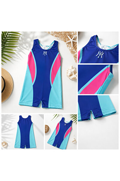 İray Girl's Purple-Pink Swimsuit & Cap Set – Flexible, Quick-Drying, Stylish ...