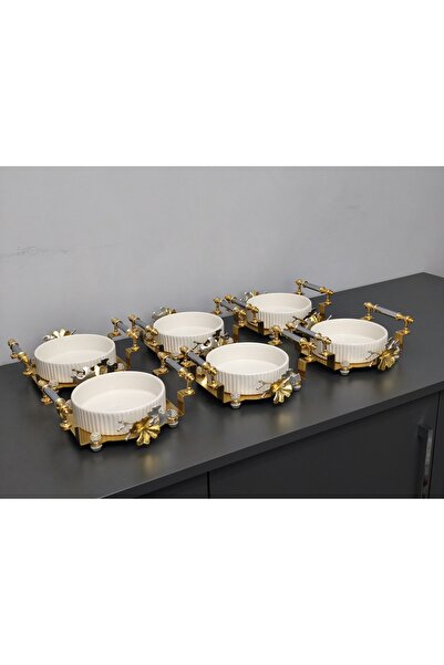 PARILTI HOME COLLECTİON 6-Piece Round Porcelain Presentation Bowl & Breakfast...