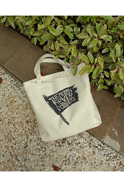 buzagi tasarım ürünleri Game of Thrones Zippered Lined Gusseted Canvas Bag 35...