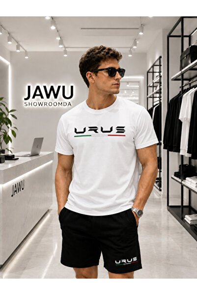 JAWÜ STYLE Urus Printed Oversize Cotton Combination T-Shirt-Shorts Set