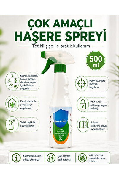 CRİSTAL Çok Amaçlı Haşere Spreyi 500 ml Tetikli Şişe Karınca Karasinek Sivris...